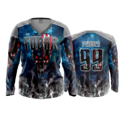 3197 WOMENS V NECK LONGSLEEVE FUBAR-AMERICA-2