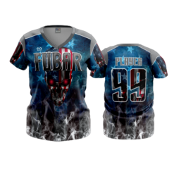 3197 WOMENS V NECK FUBAR-AMERICA-2