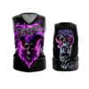 3826 WOMENS V NECK SLEEVELESS JOKERZ-ALL-BLACK