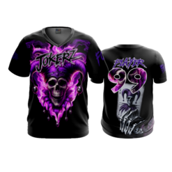 3826 MENS SPORT V NECK JOKERZ-ALL-BLACK