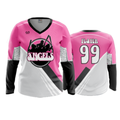 3957 WOMENS V NECK LONGSLEEVE ENOCHS-ANGELS-2