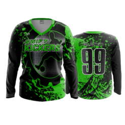 3962 WOMENS V NECK LONGSLEEVE SWIFTKICKERS-1