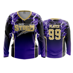 3968 WOMENS V NECK LONGSLEEVE HD-STORM