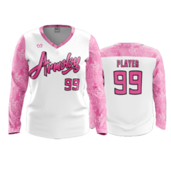 3137 WOMENS V NECK LONGSLEEVE ARMOLOY-RIBBON