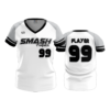 3170 WOMENS V NECK SMASH-FP-BLACK-WHITE-ADD