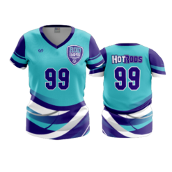 3590 WOMENS V NECK HOT-RODS-VOLLEYBALL