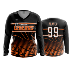 3976 WOMENS V NECK LONGSLEEVE EC-OHIO-LEGENDS-12U-2