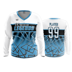 3976 WOMENS V NECK LONGSLEEVE EC-OHIO-LEGENDS-16U-1