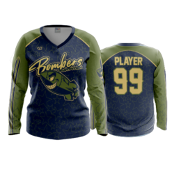 3978 WOMENS V NECK LONGSLEEVE BOMBERS-FP