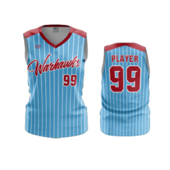 3983 WOMENS V NECK SLEEVELESS WARHAWKS-1