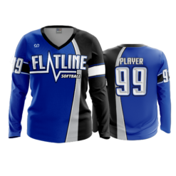 3984 WOMENS V NECK LONGSLEEVE FLATLINE-1