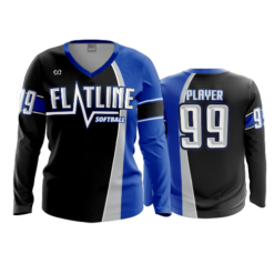 3984 WOMENS V NECK LONGSLEEVE FLATLINE-2