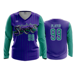 3979 WOMENS V NECK LONGSLEEVE SIDEWINDERS-1