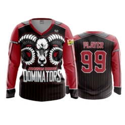 3986 WOMENS V NECK LONGSLEEVE DODGE-DOMINATORS-1