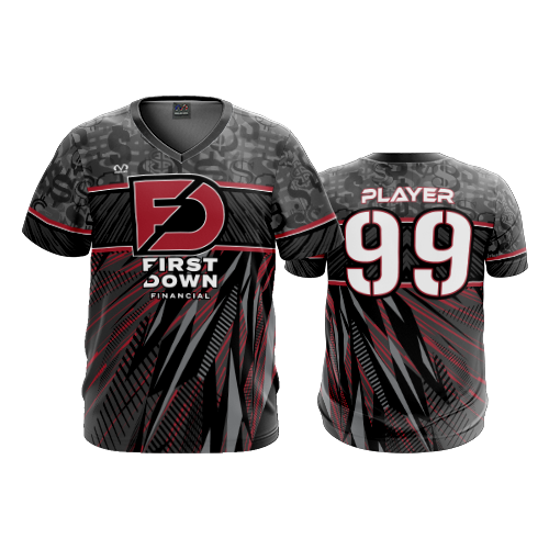 3988 MENS SPORT V NECK FIRST-DOWN-FINANCIAL-1