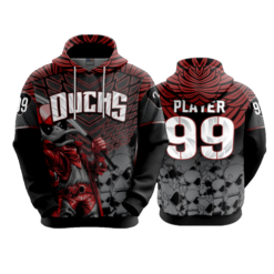 2217 UNISEX FLEECE HOODY DUCKS-CARD-COL-BLACK-1