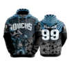 2217 UNISEX FLEECE HOODY DUCKS-CARD-COL-BLACK-2