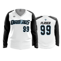 3992 WOMENS V NECK LONGSLEEVE DIAMONDS-FP-2