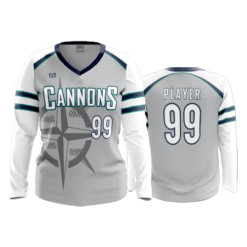 3998 WOMENS V NECK LONGSLEEVE CANNONS-1