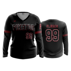3185 WOMENS V NECK LONGSLEEVE PIKETON-JH-BASEBALL