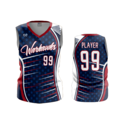 3983 WOMENS V NECK SLEEVELESS WARHAWKS-FP-1