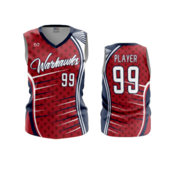 3983 WOMENS V NECK SLEEVELESS WARHAWKS-FP-3