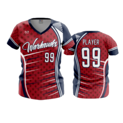 3983 WOMENS V NECK WARHAWKS-FP-3