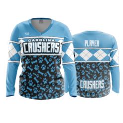 3991 WOMENS V NECK LONGSLEEVE CAROLINA-CRUSHERS-2