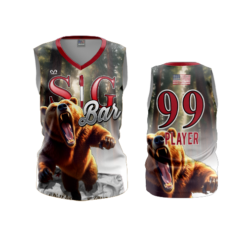 3990 WOMENS V NECK SLEEVELESS SIG-BAR-2