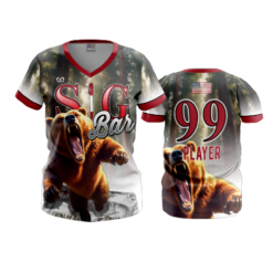 3990 WOMENS V NECK SIG-BAR-2