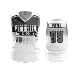 3997 WOMENS V NECK SLEEVELESS PLAINFIELD-TORNADOES-2