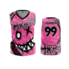 3871 WOMENS V NECK SLEEVELESS PSYCHOS-PINK-1