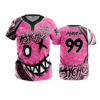 3871 WOMENS NO BUTTON SCOOP NECK PSYCHOS-PINK-1
