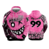 3871 UNISEX FLEECE HOODY PSYCHOS-PINK-1