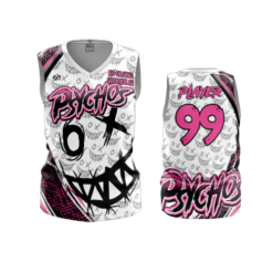 3871 WOMENS V NECK SLEEVELESS PSYCHOS-PINK-2