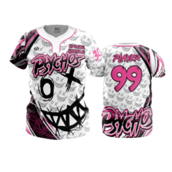 3871 WOMENS NO BUTTON SCOOP NECK PSYCHOS-PINK-2