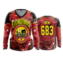 2535 WOMENS V NECK LONGSLEEVE ELECTROCUTIONERS-1