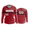 4022 WOMENS V NECK LONGSLEEVE HILLSBORO-INDIANS-2023-1