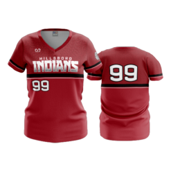 4022 WOMENS V NECK HILLSBORO-INDIANS-2023-1