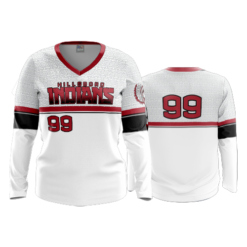 4022 WOMENS V NECK LONGSLEEVE HILLSBORO-INDIANS-2023-2