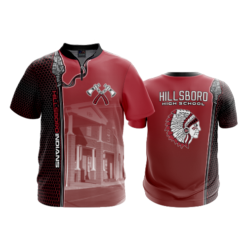 4022 QUARTER ZIP BATTING JACKET SHORT SLEEVE HILLSBORO-BOWLING