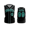 3874 WOMENS V NECK SLEEVELESS SHARKS-BLACK-ADDS