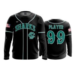 3874 MENS SPORT LONGSLEEVE SHARKS-BLACK-ADDS