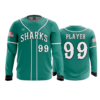 3874 MENS SPORT LONGSLEEVE SHARKS-TEAL-ADDONS