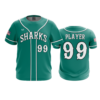 3874 MENS SPORT CREW NECK SHARKS-TEAL-ADDONS