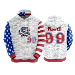 3874 UNISEX FLEECE HOODY SHARKS-USA-ADDS