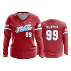 2865 WOMENS V NECK LONGSLEEVE MOV-PRIDE-2