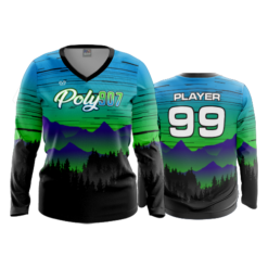 1484 WOMENS V NECK LONGSLEEVE POLY-907-1