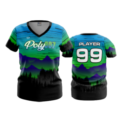 1484 WOMENS V NECK POLY-907-1