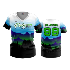 1484 WOMENS V NECK POLY-907-2
